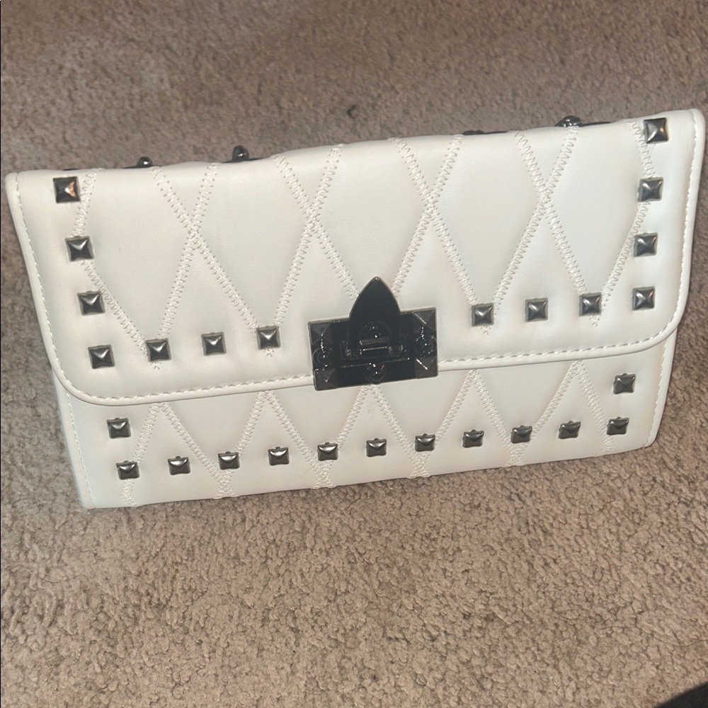 White Studded Purse